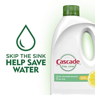 Cascade Free & Clear Gel Dishwasher Detergent Liquid