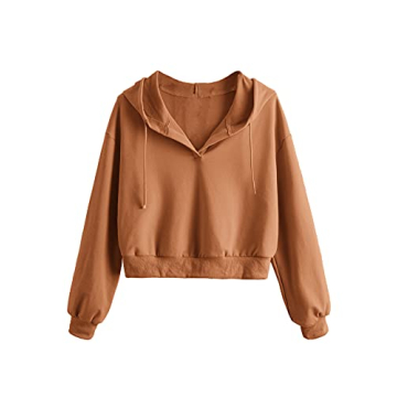 Verdusa Women's Crop Hoodie - Stylish Lightweight Comfort