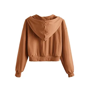 Verdusa Women's Crop Hoodie - Stylish Lightweight Comfort