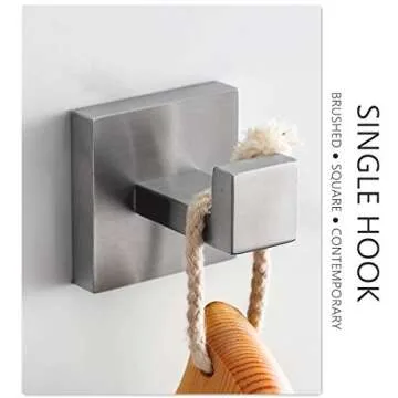 Stylish VELIMAX Square Towel Hooks - Premium Stainless Steel