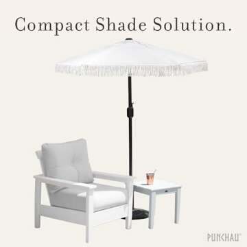 Punchau Boho Umbrella - Chic 6ft UV Resistant Shade