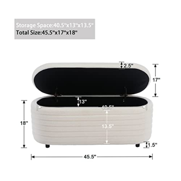 Kmax 45" Stylish Storage Bench for Home Decor
