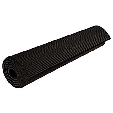 Hugger Mugger Ultimate Cushion Yoga mat - Black - Ultimate thick, grippy, soft yoga mat, extra long and wide, and extra cushion