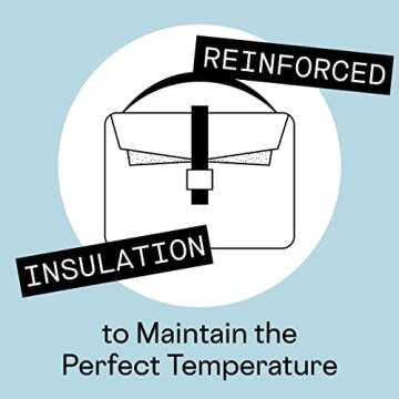 Corkcicle Baldwin Boxer Cooler Lunch Box, Waterproof and Leak Resistant Insulated Bag, Perfect for Wine, Beer, and Ice Packs, Black