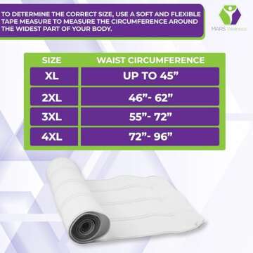 MARS WELLNESS Premium Plus Size Bariatric Abdominal Binder for Comprehensive Support - Perfect for M...