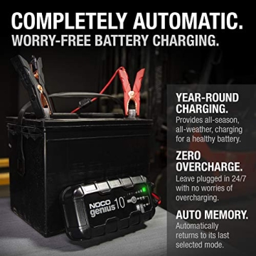 NOCO GENIUS10 Smart Car Battery Charger for All Vehicles