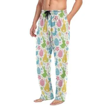 Pfrewn Men's Easter Pajama Pants with Pockets for Comfort