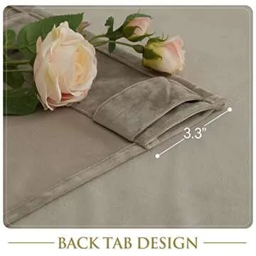 StangH Camel Beige Velvet Curtains 96 inches Long - Room Darkening Window Curtains for Kids Room, Heat Resistant & Privacy Assured Drapes for Sliding Door/French Window, W52 x L96, 2 Panels