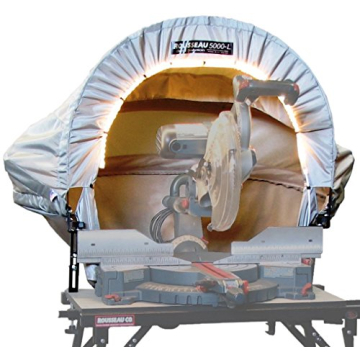 Rousseau 5000-L Lighted Dust Solution For Miter Saws, Silver