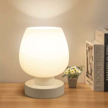 Touch Bedside Table Lamp - 3 Way Dimmable & Modern