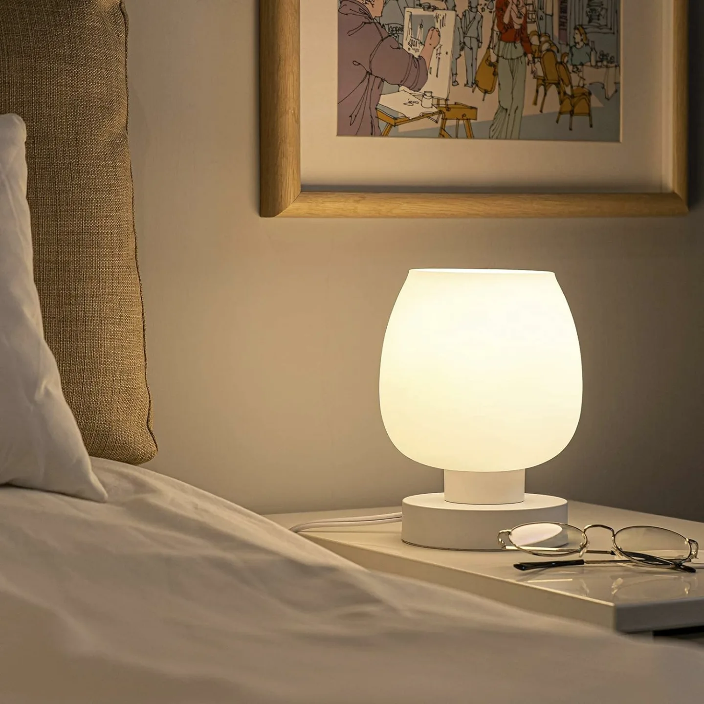 Touch Bedside Table Lamp - 3 Way Dimmable & Modern