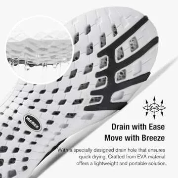 ALEADER Men's Water Shoes for Quick Drying Xdrain Adventure Beach Swim Shoes Dark Gray 10.5 D(M) US