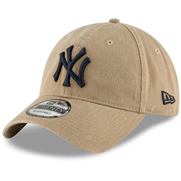 New Era MLB Core Classic 9TWENTY Adjustable Hat Cap One Size Fits All (New York Yankees Khaki)