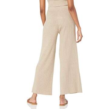 The Drop Women's Catalina Pull-On Rib Sweater Pant, Heather Brown, 2X, Plus Size