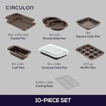 Circulon Nonstick Bakeware Set - 10 Piece Baking Essentials