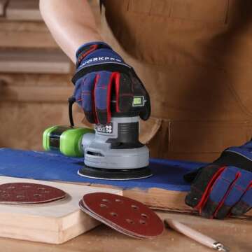 WORKPRO 150-piece Sanding Discs Set - 5-Inch 8-Hole Sandpaper 10 Grades Include 60, 80, 100, 120, 150,180, 240, 320, 400, 600 Grits for Random Orbital Sander(Not for Oscillating Tools or Mouse Sander)