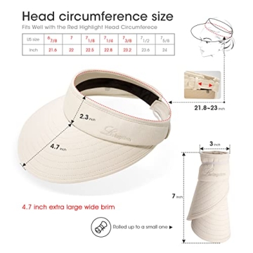 Lightweight UV Protection Sun Visor Hat for Women