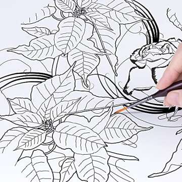 Amazon Basics Detail Paint Brush Set, Multi-shaped Nylon Brushes for Acrylic, Oil, Watercolor, Gouache, 7 Piece, Brown