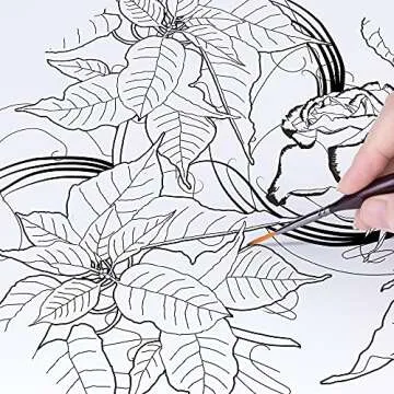 Amazon Basics Detail Paint Brush Set, Multi-shaped Nylon Brushes for Acrylic, Oil, Watercolor, Gouache, 7 Piece, Brown