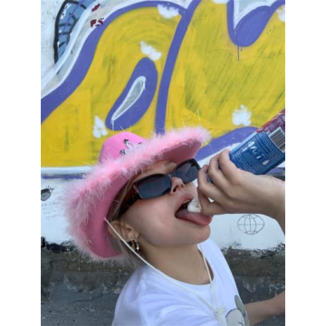 LXXIASHI Pink Cowgirl Hat with Tiara for Women