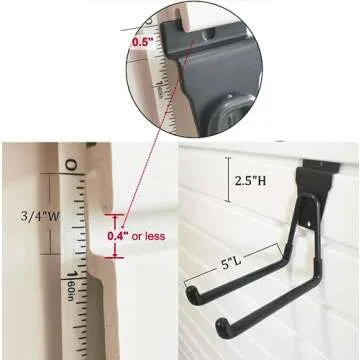 ATOOLA 14 Pack Slatwall Hooks for Garage Organization