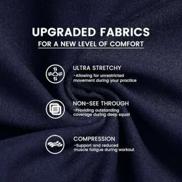 GAYHAY Leggings with Pockets for Women - 19" / 25" Yoga Pants High Waist Tummy Control Compression for Workout Navy Blue