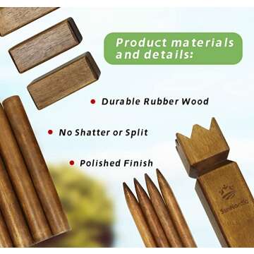 SunNordic Rubber Kubb Game Set