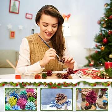 Rocinha Natural Pine Cones for Crafts and Decor