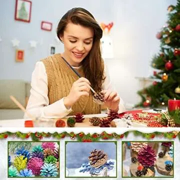 Rocinha Natural Pine Cones for Crafts and Decor