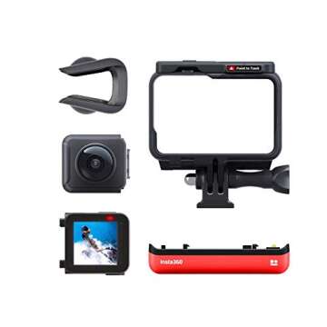 Insta360 ONE R 360 Edition – 5.7K 360 Degree Camera with Stabilization, IPX8 Waterproof, Invisible Selfie Stick Effect, Touch Screen, AI Editing (Renewed)