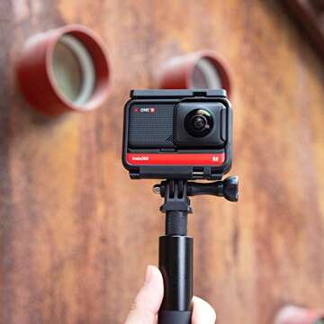 Insta360 ONE R 360 Edition – 5.7K 360 Degree Camera with Stabilization, IPX8 Waterproof, Invisible Selfie Stick Effect, Touch Screen, AI Editing (Renewed)