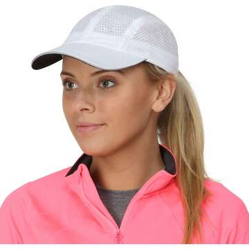 Lightweight Women's Running Cap with Reflective Trim