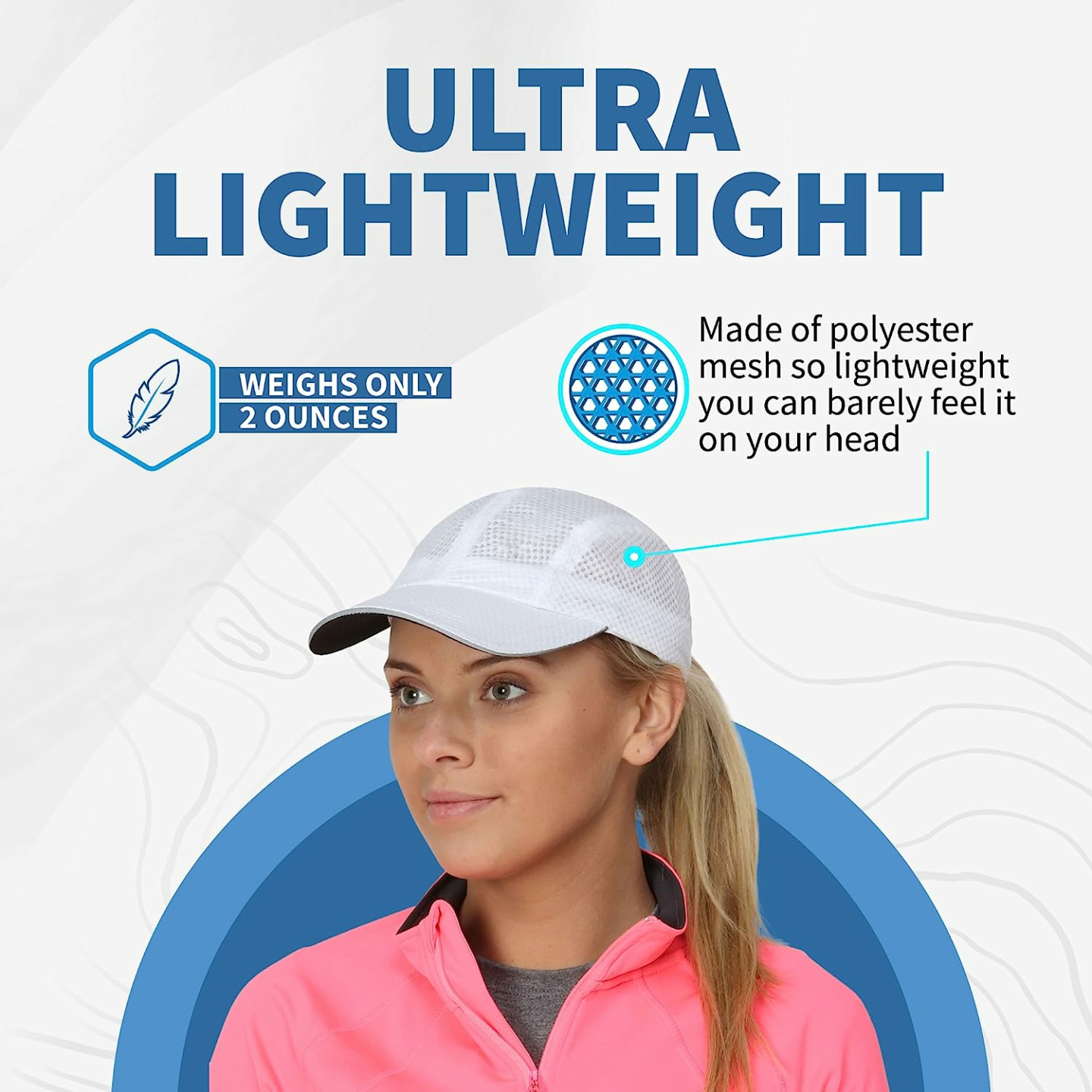 Lightweight Women's Running Cap with Reflective Trim