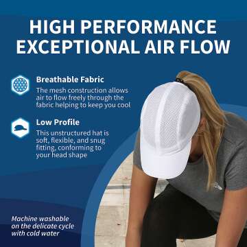 Lightweight Women's Running Cap with Reflective Trim