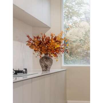 MISSPIN 12 PCS Fall Magnolia Leaves for Autumn Decor