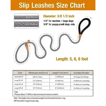 Lynxking Slip Lead Dog Leash for Training and Walking