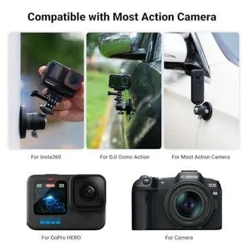 PROfezzion Magnetic Mount for GoPro, Strong Manget Base with Detachable 360° Rotation Ball Head for GoPro Hero 13/12/11/10/9/8/7/6, DJI Osmo Action 5/4/3/2, Insta360 X4/X3/Ace/Ace Pro Action Cameras