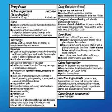 Amazon Basic Care Famotidine Tablets 10mg | 30 Count