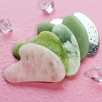 BAIMEI Gua Sha Stones & Jade Roller for Skincare