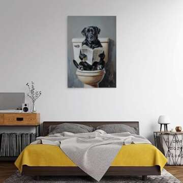 Whimsical Labrador Canvas Art for Dog Lovers Decor
