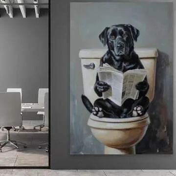 Whimsical Labrador Canvas Art for Dog Lovers Decor