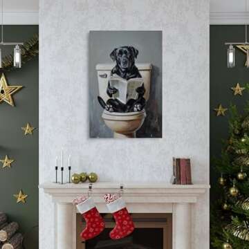 Whimsical Labrador Canvas Art for Dog Lovers Decor