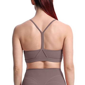 Aoxjox Women's Workout Y Sports Bras Fitness Backless Padded Trainning Active Gym Bra Yoga Crop Tank...
