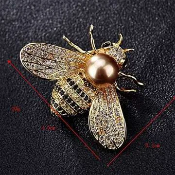 Honey Bee Brooch Crystal Insect Themed Fashion Jewelry