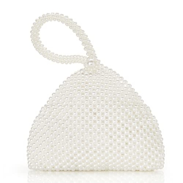 BABEYOND Pearl Clutch Purse Evening Bags for Women Elegant Triangle Purse for Wedding Bride Party Pr...