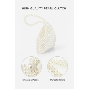 Elegant BABEYOND Pearl Clutch for Wedding and Party