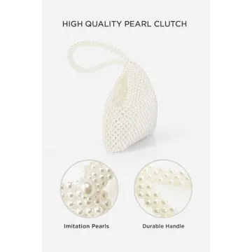 Elegant BABEYOND Pearl Clutch for Wedding and Party