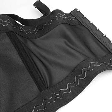 ELLACCI PU Leather Bustier Crop Top Gothic Punk Push Up Women's Corset Top Bra Black Small