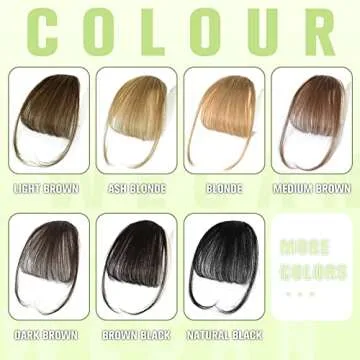 WECAN Clip in Bangs 100% Human Hair Extensions Blonde bangs hair clip Fringe with Temples Wigs for Women Everyday Wear Curved Bangs (M Blonde)