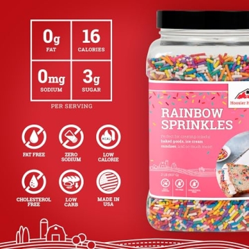 Hoosier Hill Farm Rainbow Sprinkles - 2LB Fun for Baking